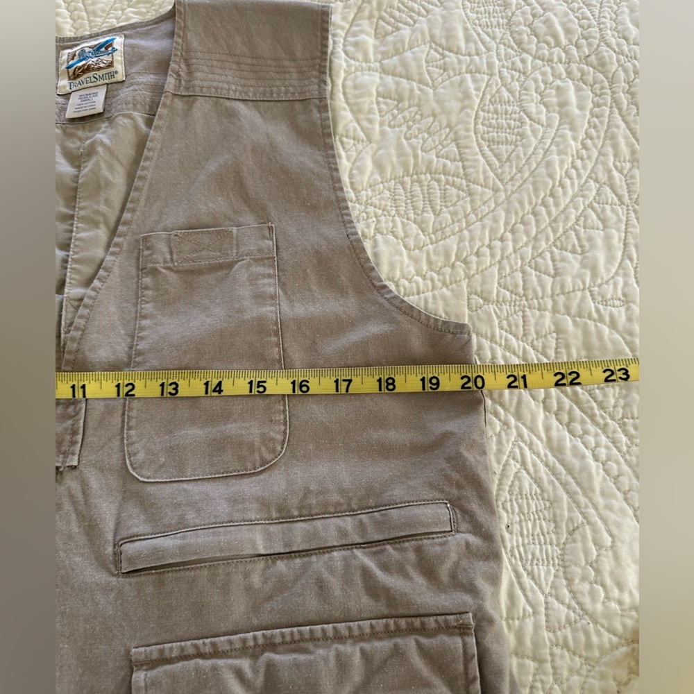TravelSmith Utility Safari Vest | Cotton Fishing Photographer Vest Size S - Picture 9 of 11